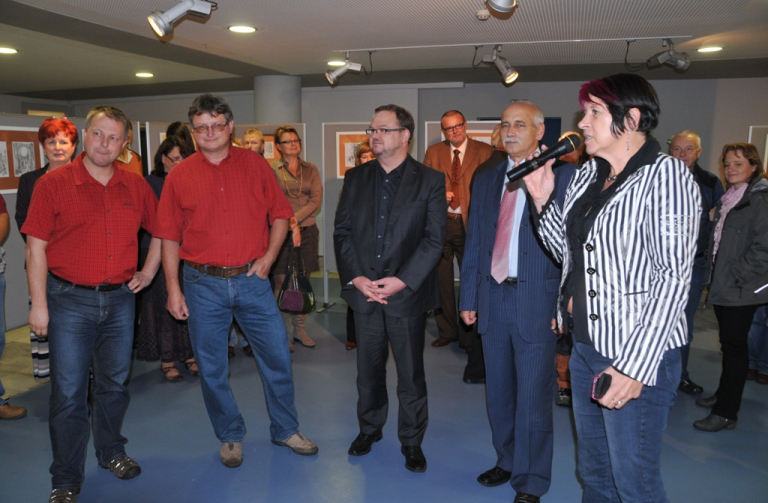 Zahájení - zprava L. Vajnerová, V.Příkaský, R. Havlík, P.F. Polda, M. Řeháček.